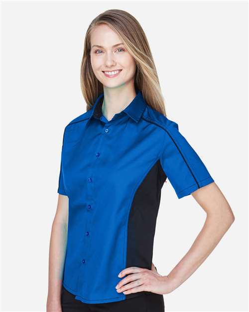Women's Fuse Colorbloack Twill Short Sleeve Shirt - 77042 15