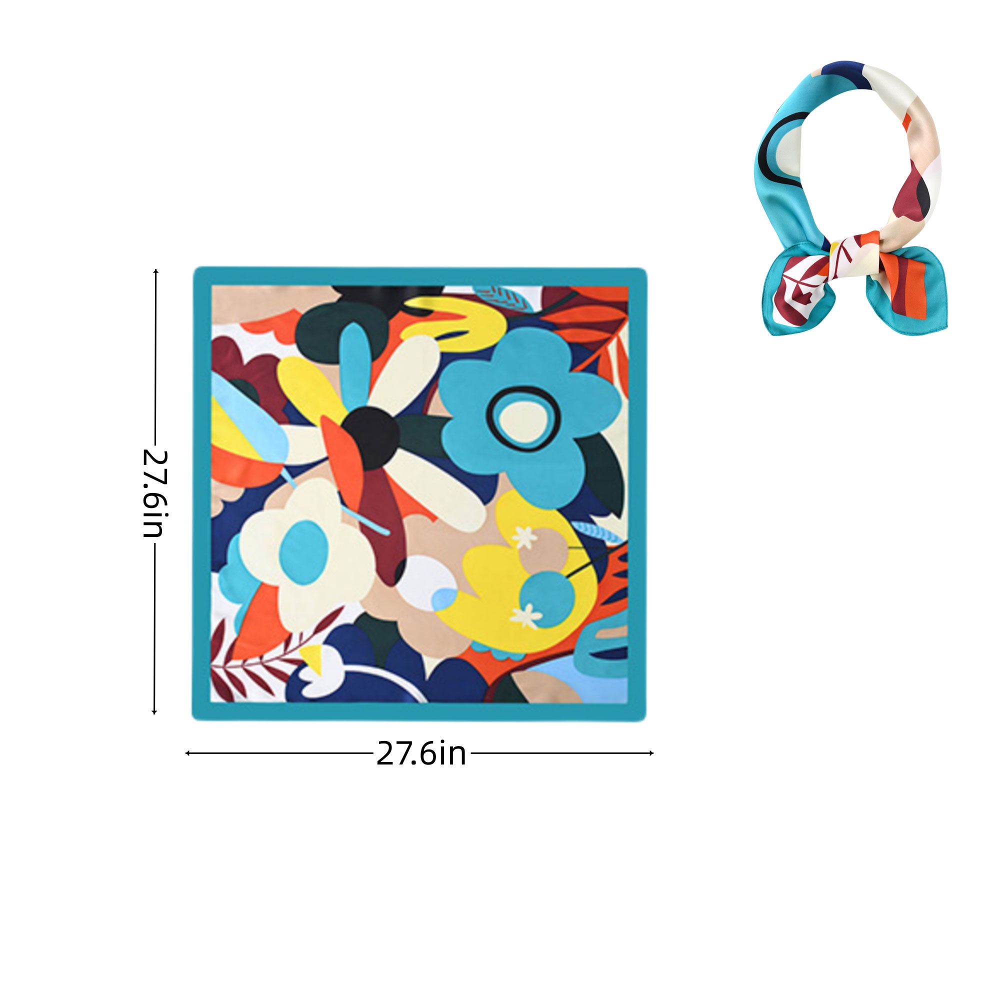 Custom Square Silk Scarf 3