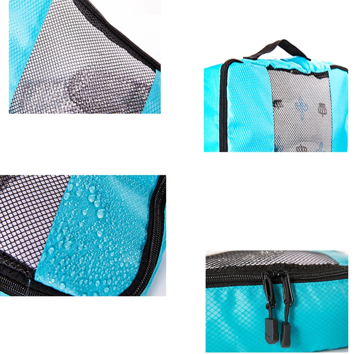 6Pc Packing Cube Zipper Compression Pouch Travel Storage Bag 8