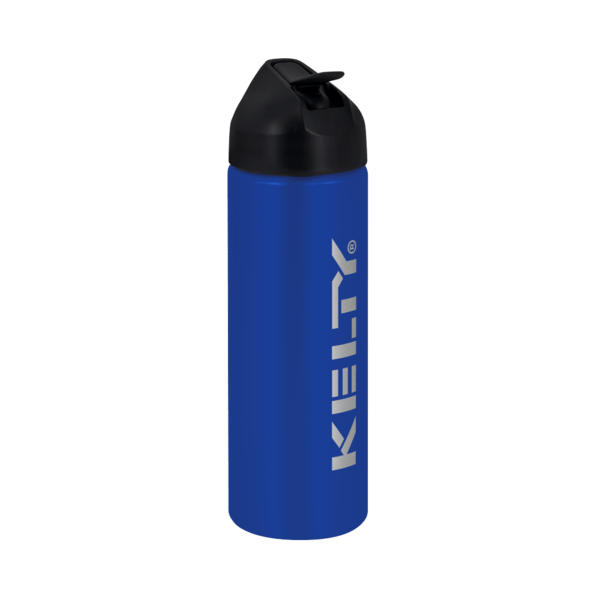 EasyFlow Recycled Aluminum Bottle w Straw Lid, custom water bottle with logo imprint 104