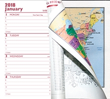 Weekly Ascot 2 Tone Vinyl Soft Cover Planner /1 Color w/ Map 4