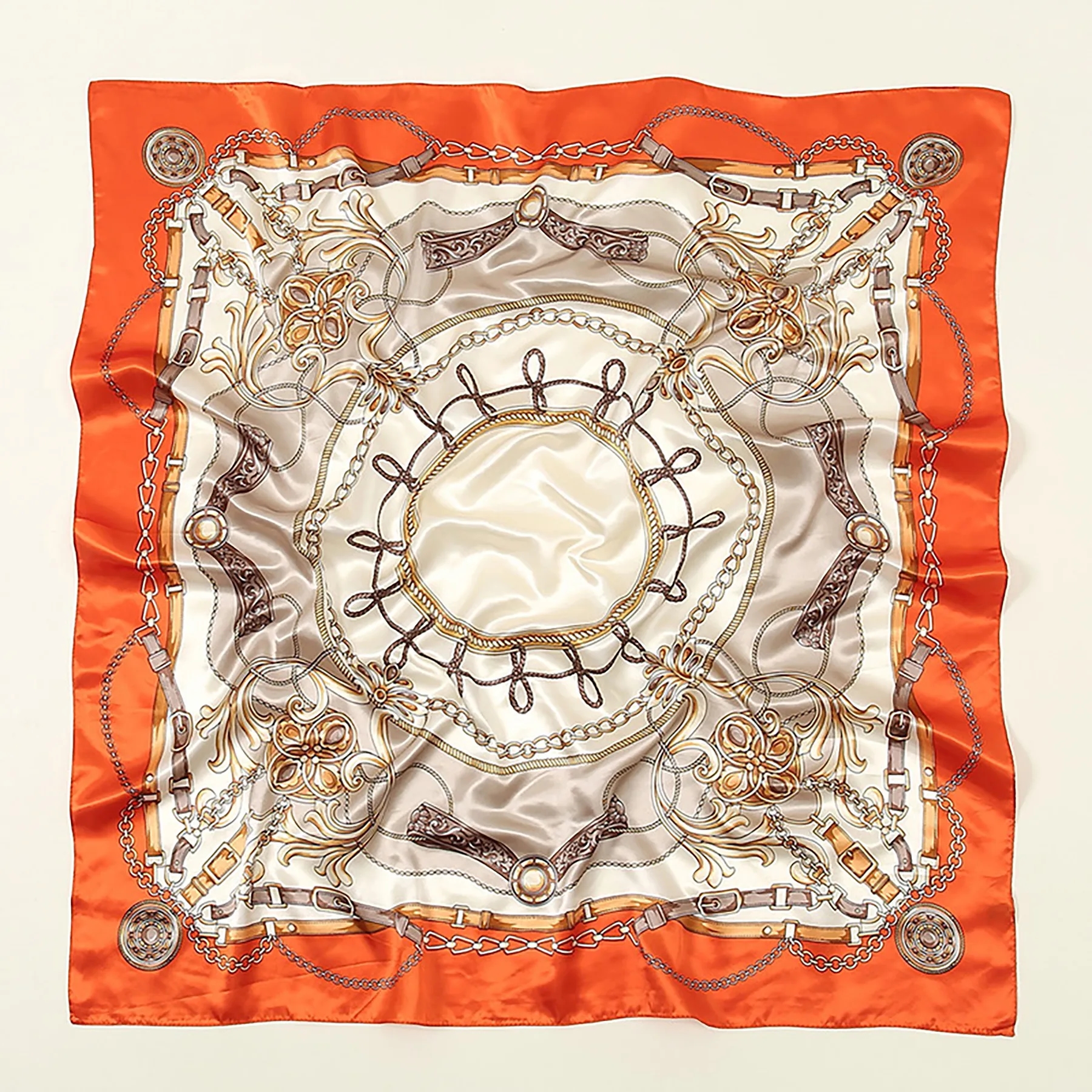 35" Large Square Silk Bandana 13