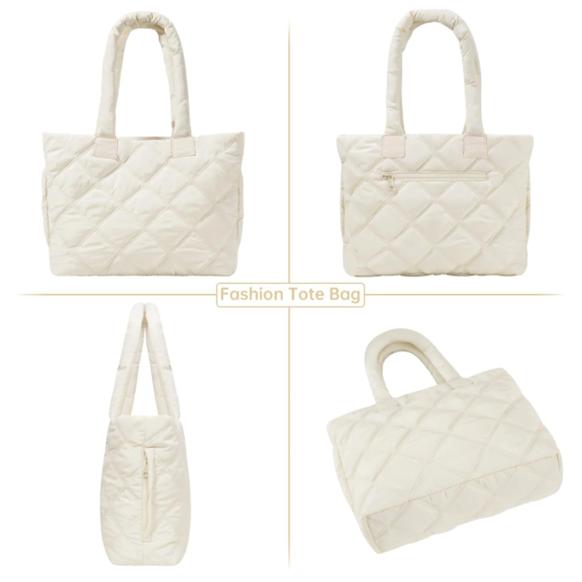 Quilted Nylon Tote Bag 2