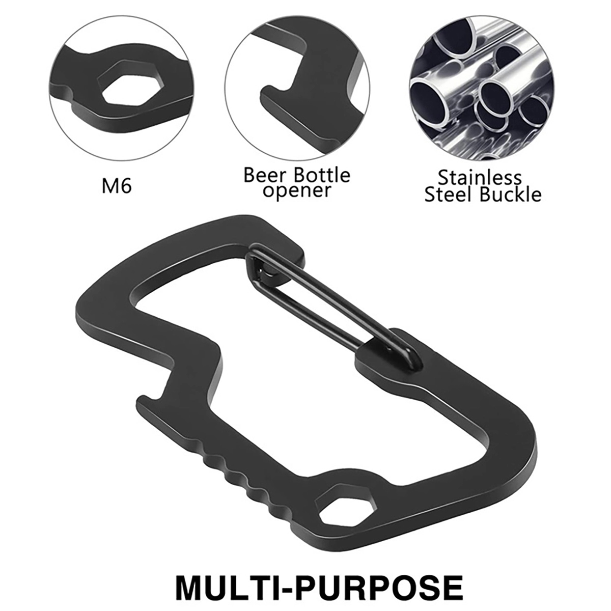 Key Chains With Carabiner Wire Rope Bottle Opener 4