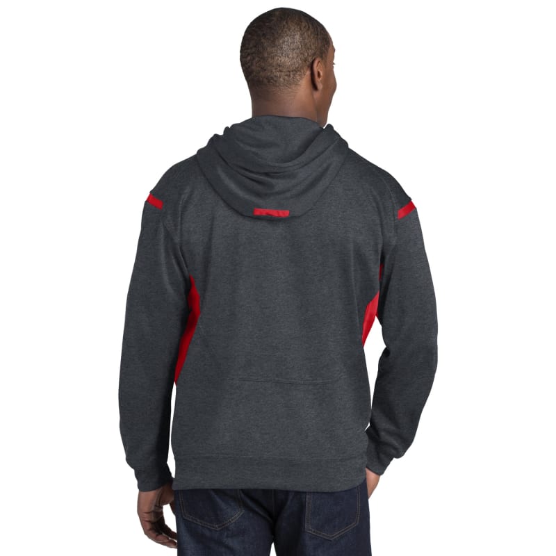 Sport-Tek Tech Fleece Colorblock Hooded Sweatshirt. 2