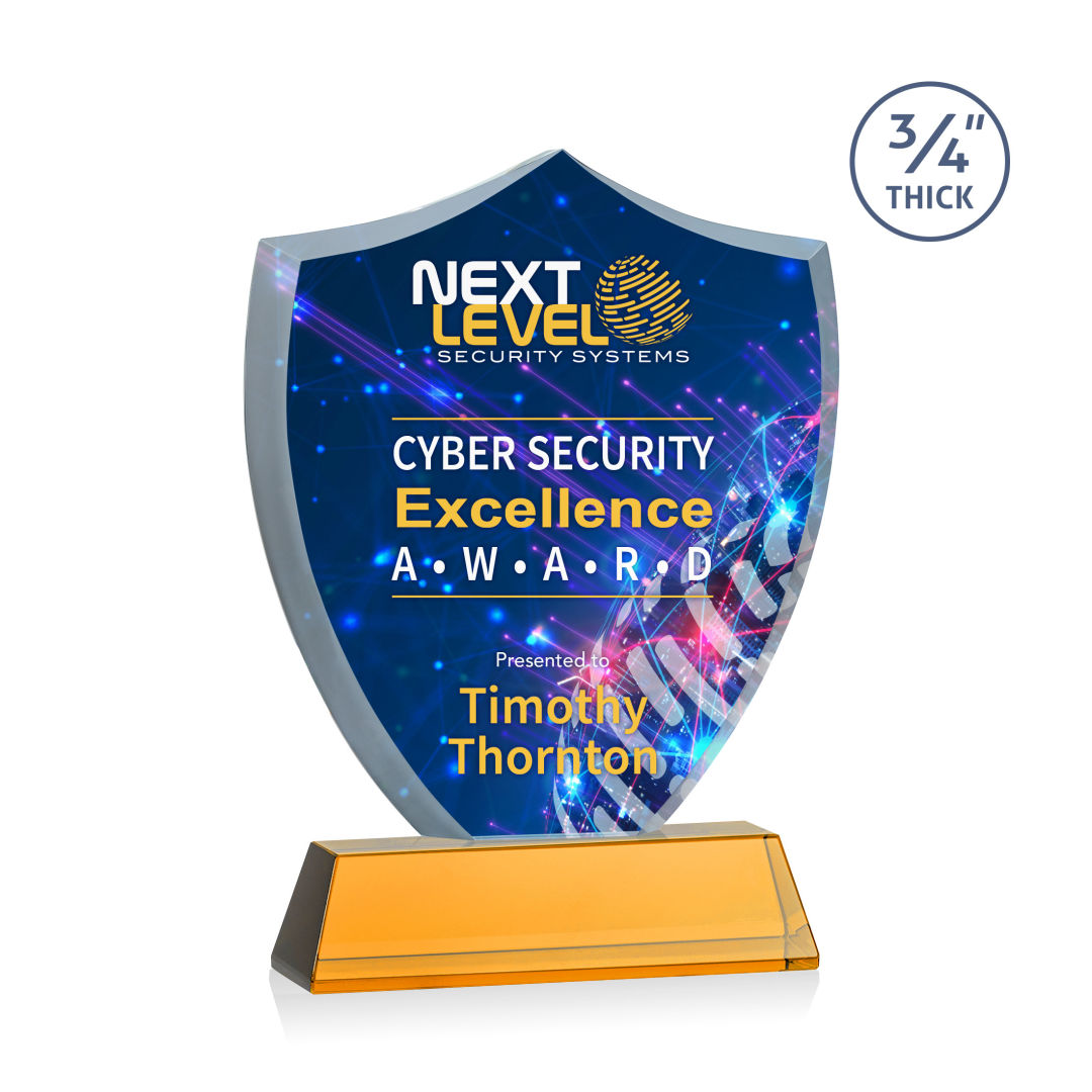 Scudo Shield VividPrint™ Award on Newhaven - Amber 7