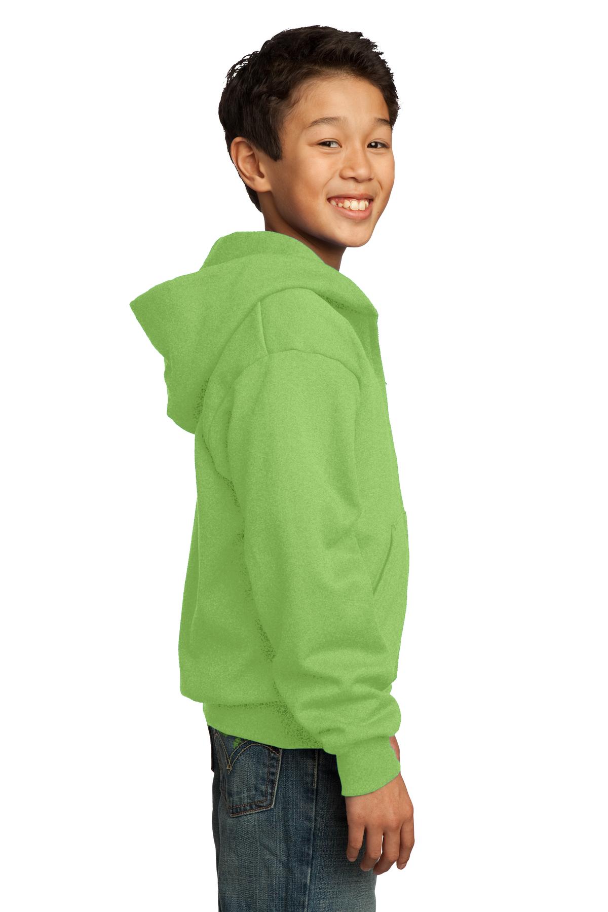 Port & Company® Youth Core Fleece Full-Zip Hooded Sweatshirt 20
