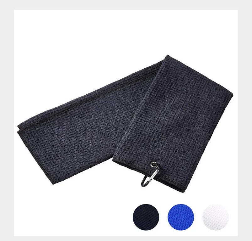 16'' x 16'' Microfiber Waffle Pattern Golf Towel 5