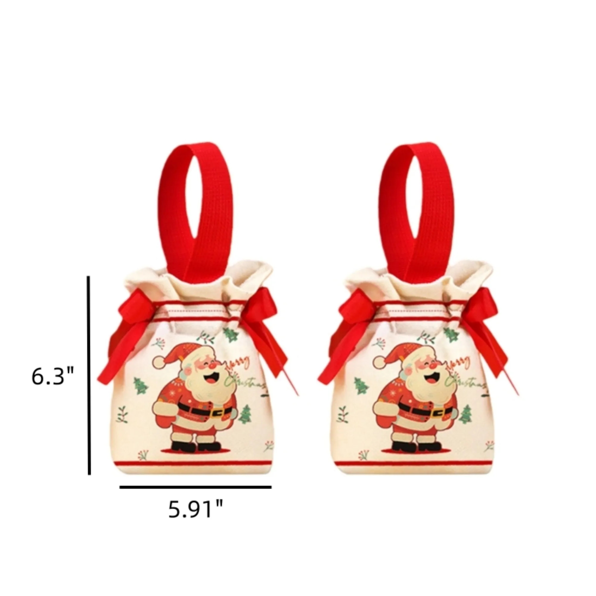Canvas Christmas Drawstring Bag 6
