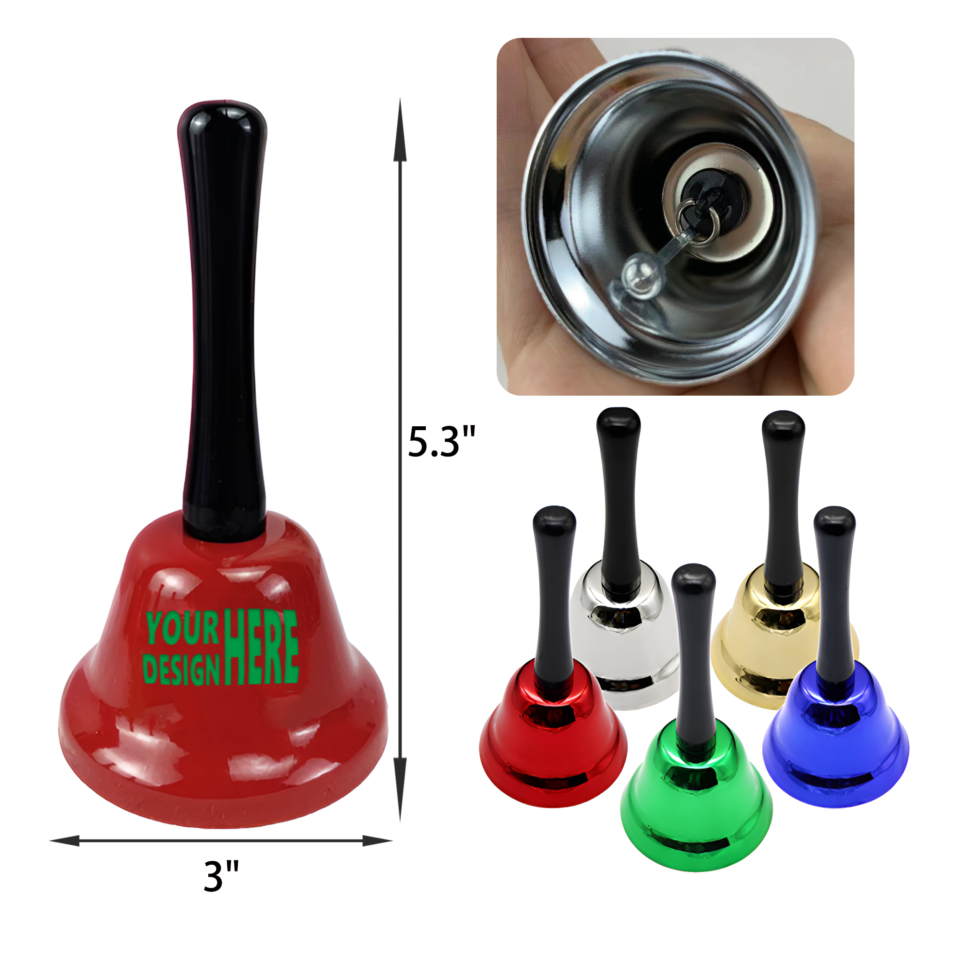 MOQ 50 PCS Jolly Christmas Hand Bell 5