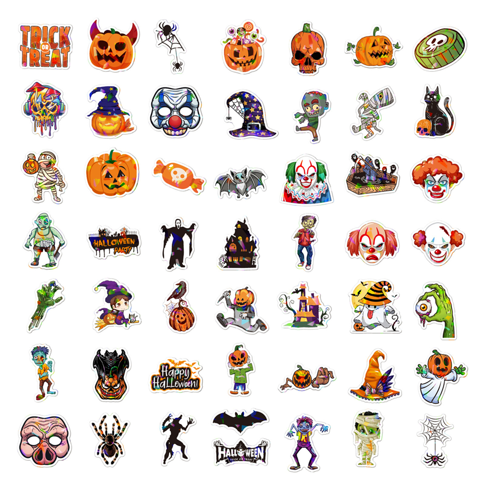 100PCS Vinyl Waterproof Halloween Stickers In Stock 1