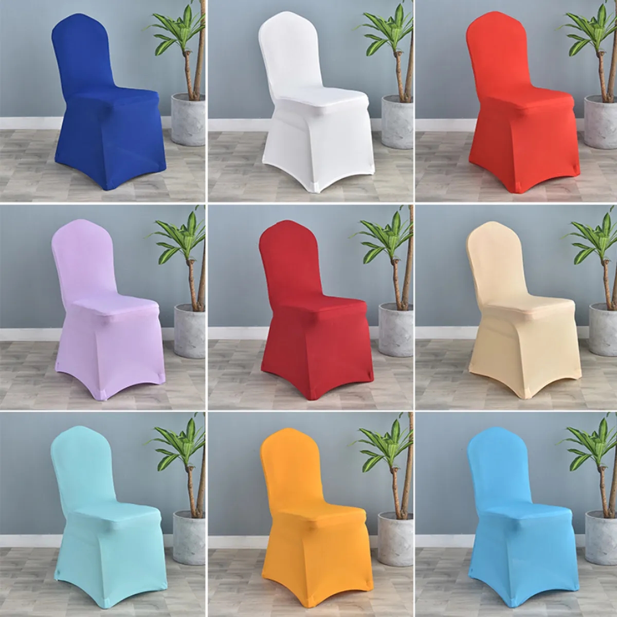 Washable Protector Stretch Spandex Chair Cover 4