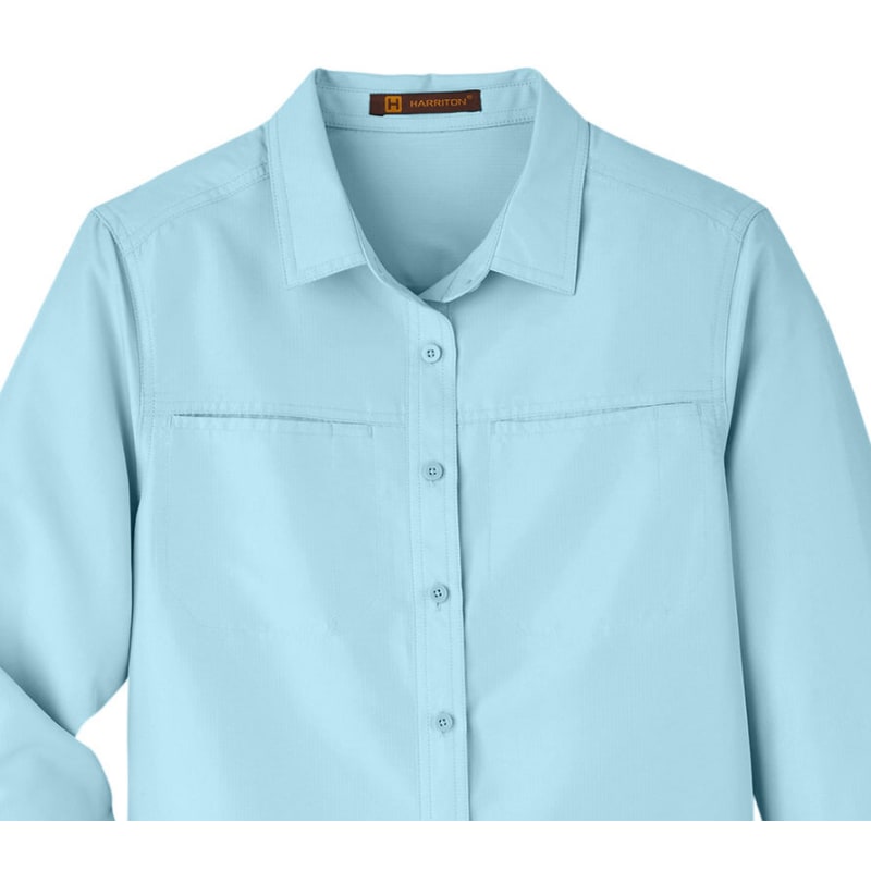 Harriton Ladies' Key West Long-Sleeve Performance Staff Shirt 10