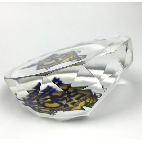 Crystal Round Slanted Paperweight 4