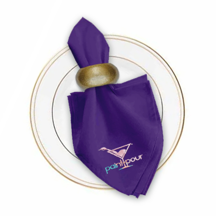 17 in. x 17 in. PolyPoplin™ Napkin (Embroidery Logo/Text) 14