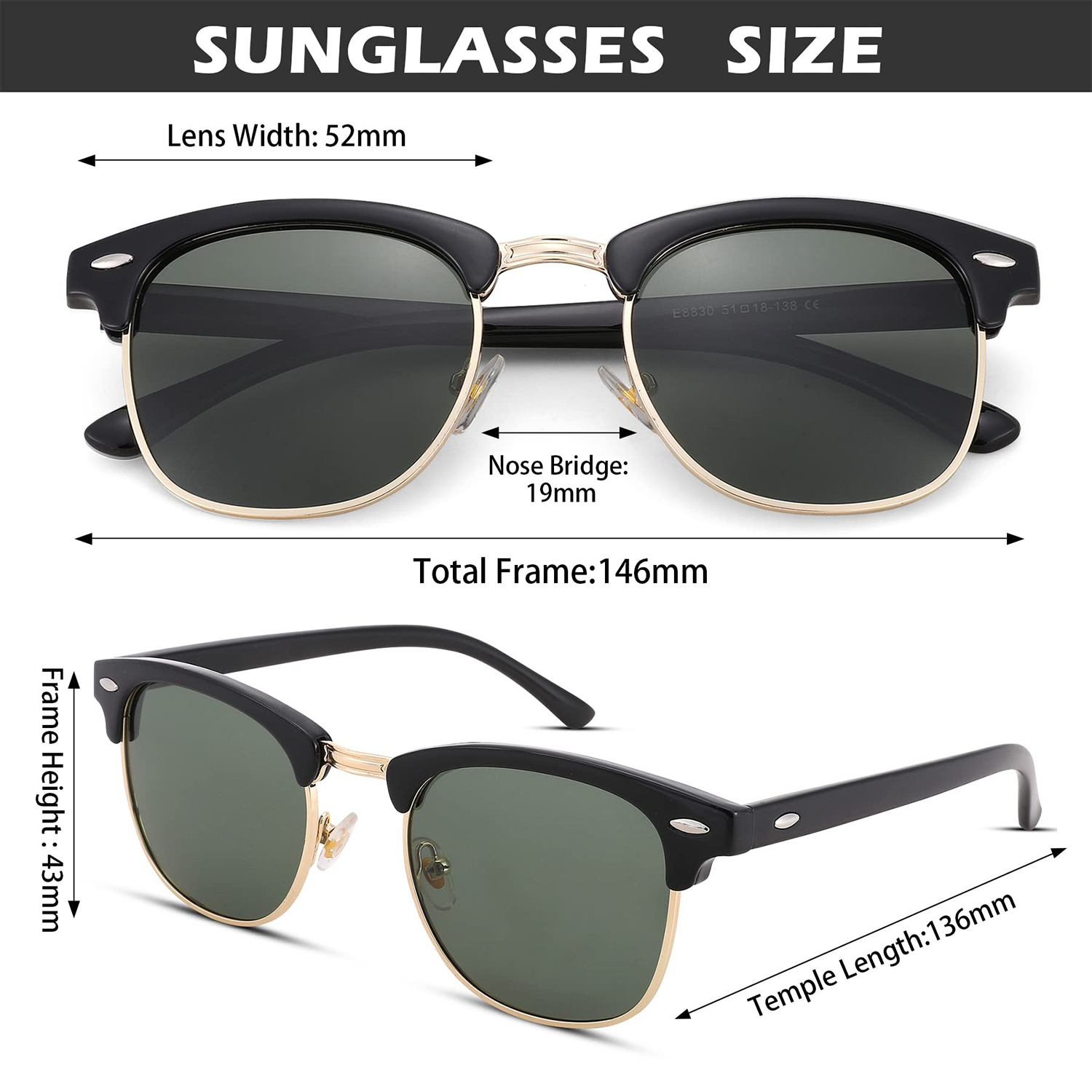 Semi-Rimless Polarized Sunglasses 2