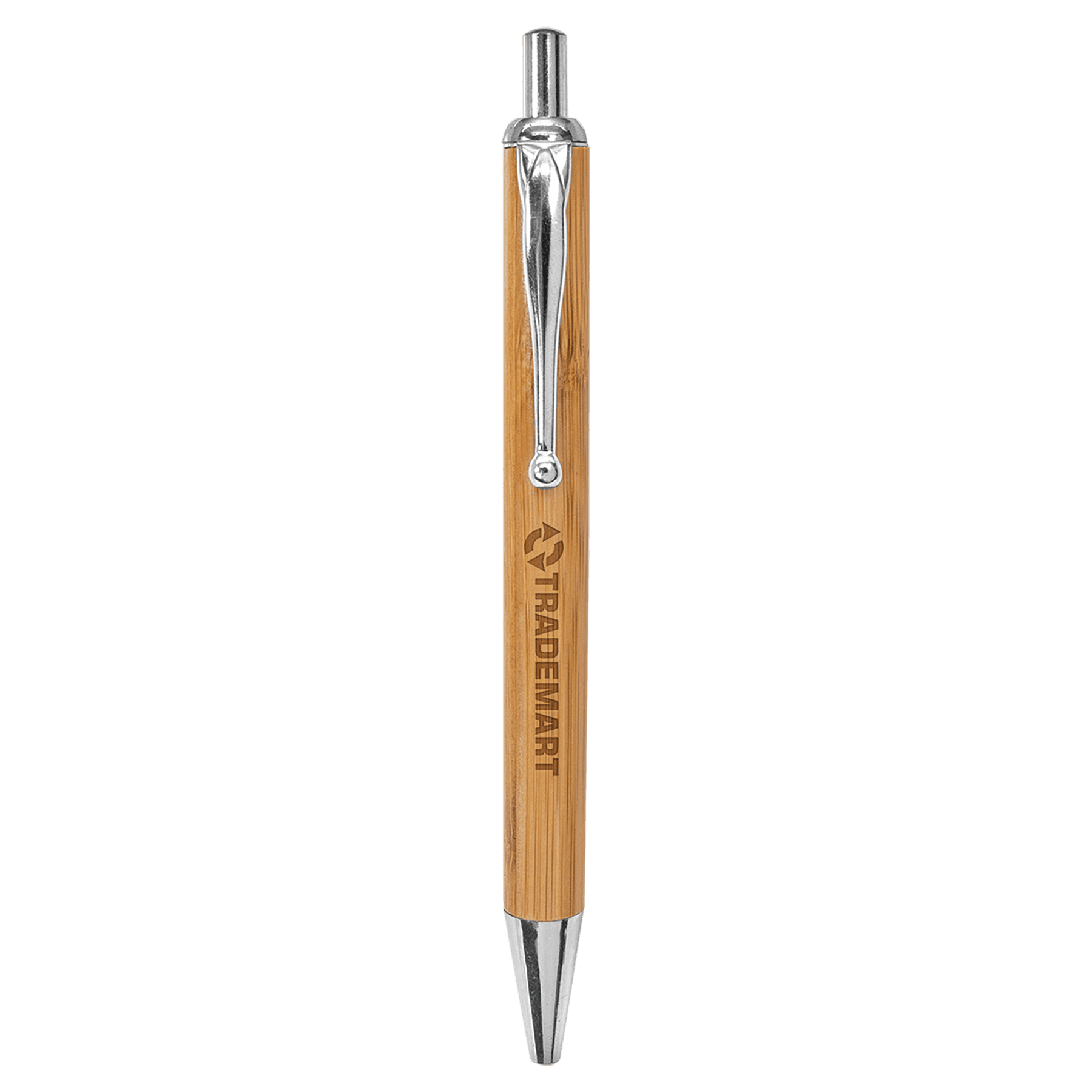 Bamboo with Silver Trim Pen 2