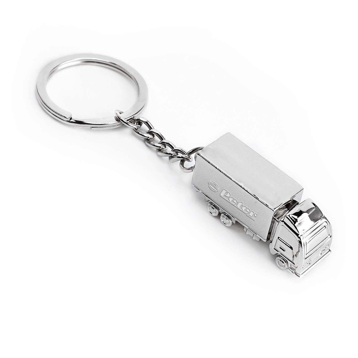 Mini Truck-Shaped Metal Keychain – Polished & Durable