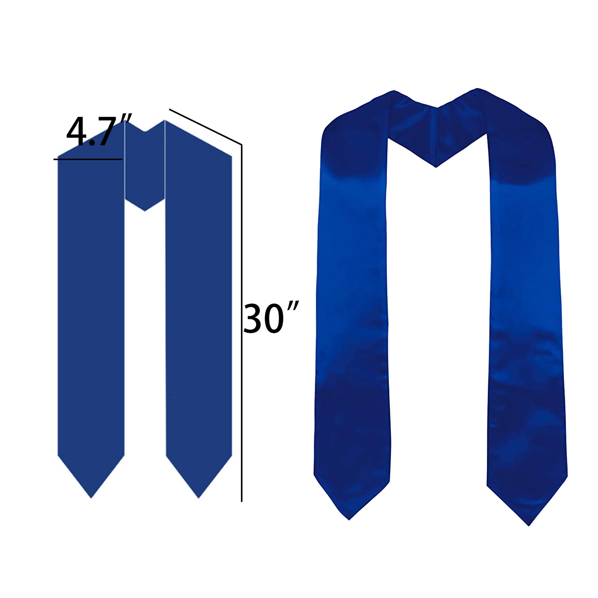 Unisex Adult Plain Graduation Stole Sash 60" 9
