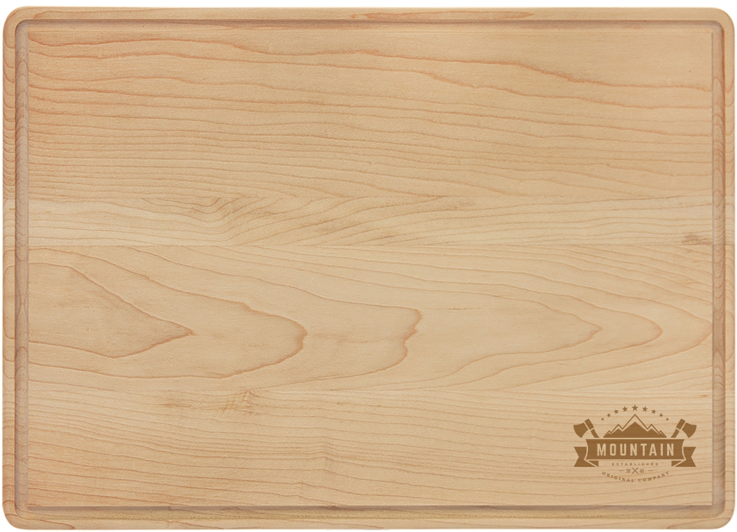 13 3/4" x 9 3/4" Maple Cutting Board with Drip Ring