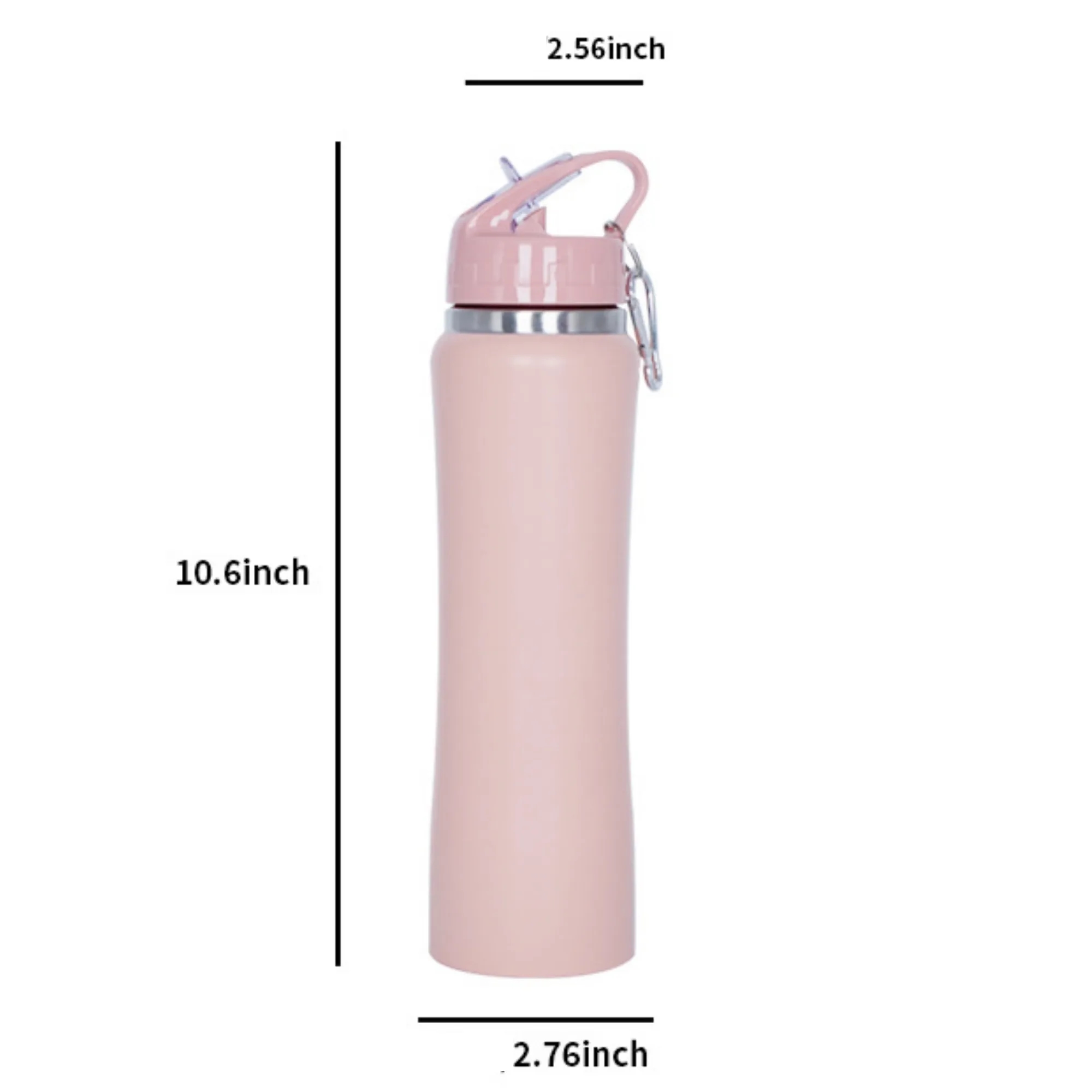 20oz Slim Waist Stainless Steel Straw Handheld Travel Mug 2