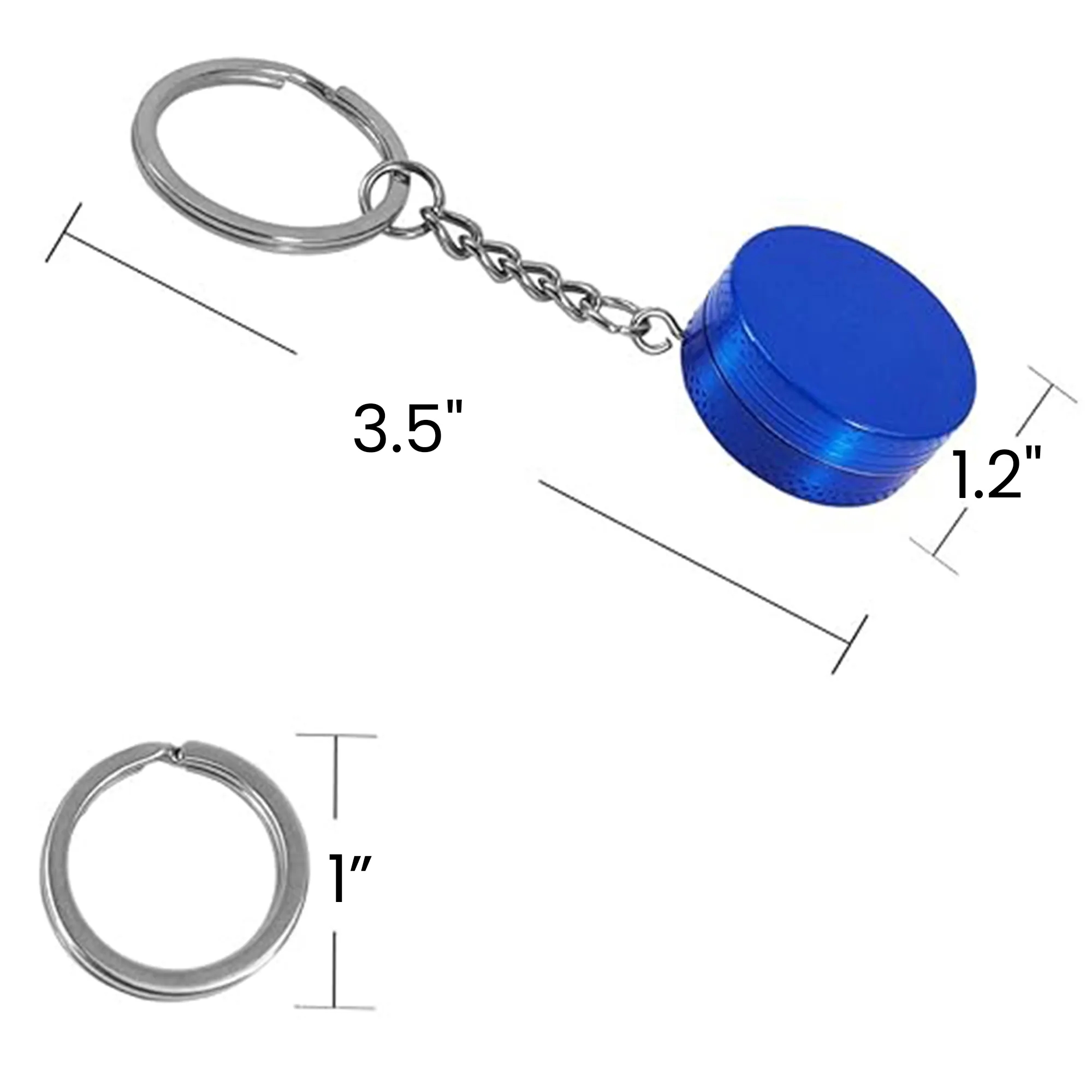 Mini Keychain Metal Spice Grinder 1.18 Inch, custom kitchen gadget with logo imprint 3