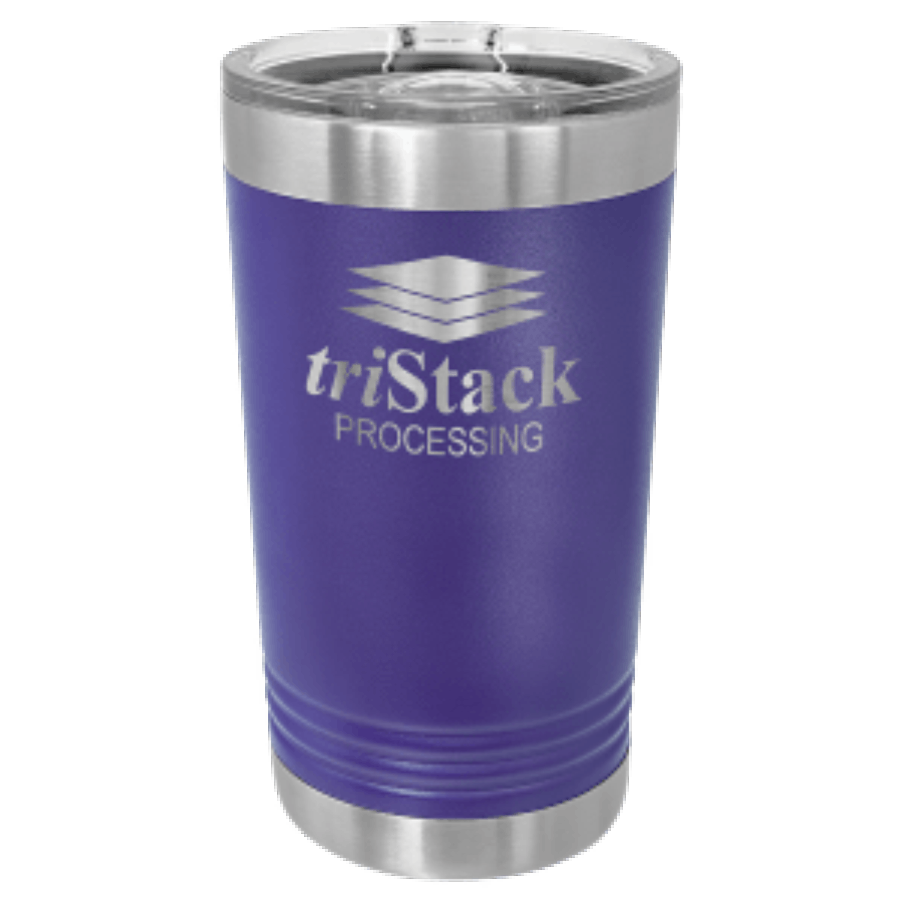 16 oz. Purple Laser Engraved Polar Camel Pint Tumbler w/Slider Lid 1