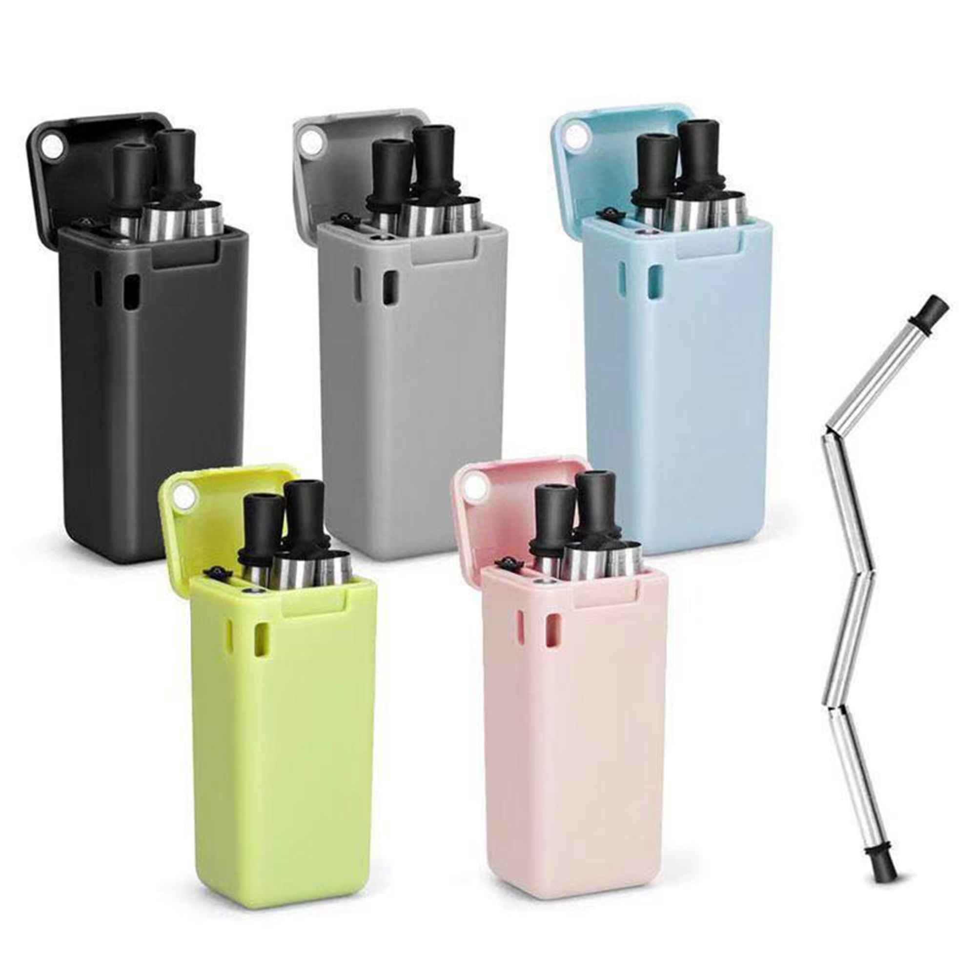 Customizable Straw Set with Case 7