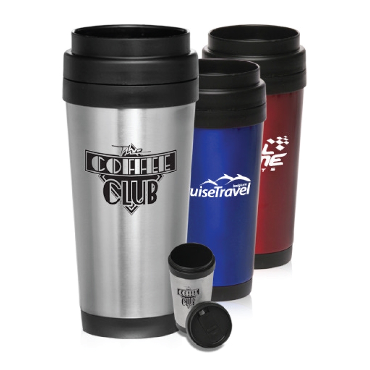 16 oz Budget Stainless Steel Insulated Travel Mug 2