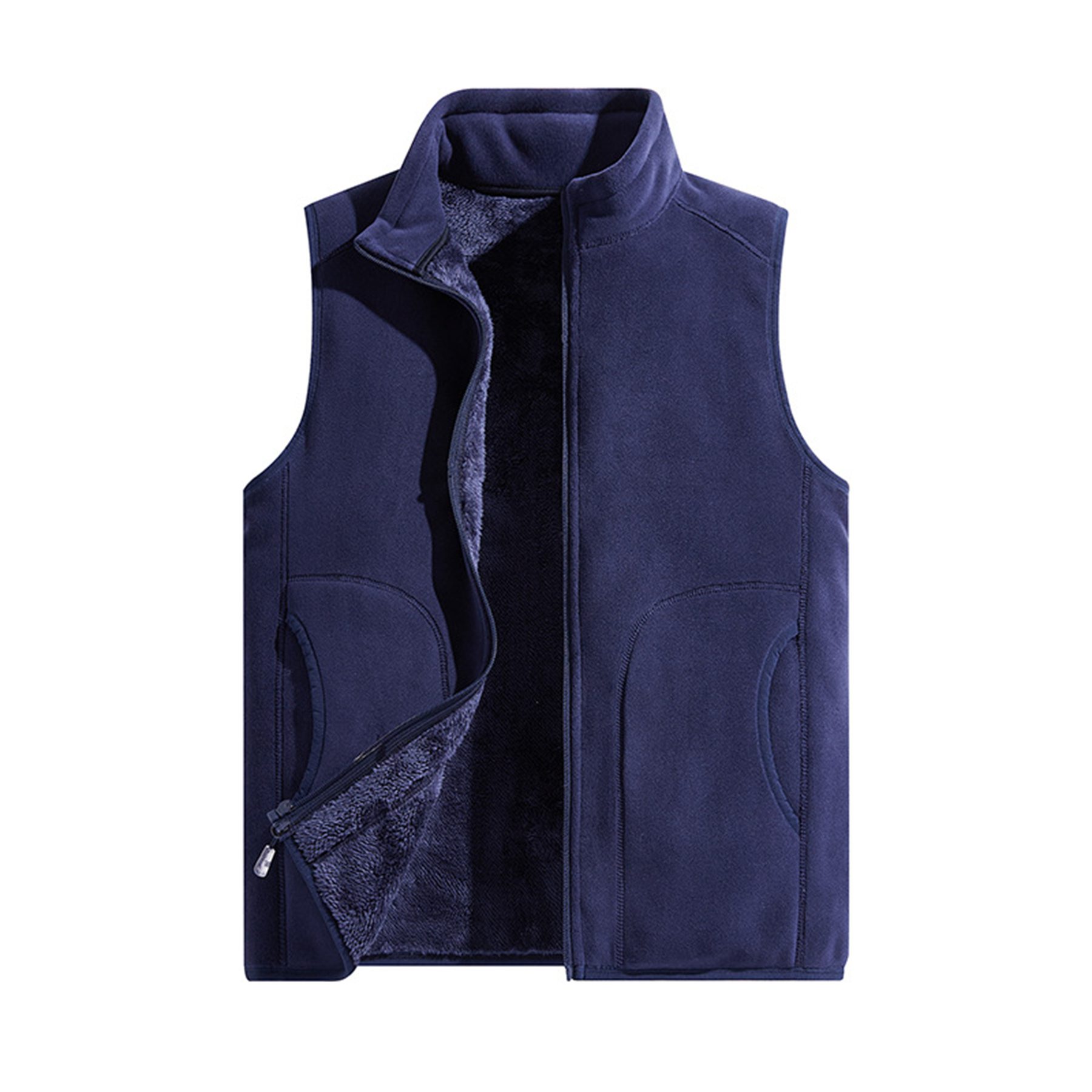 Sleeveless Full Zip Fleece Vest 11