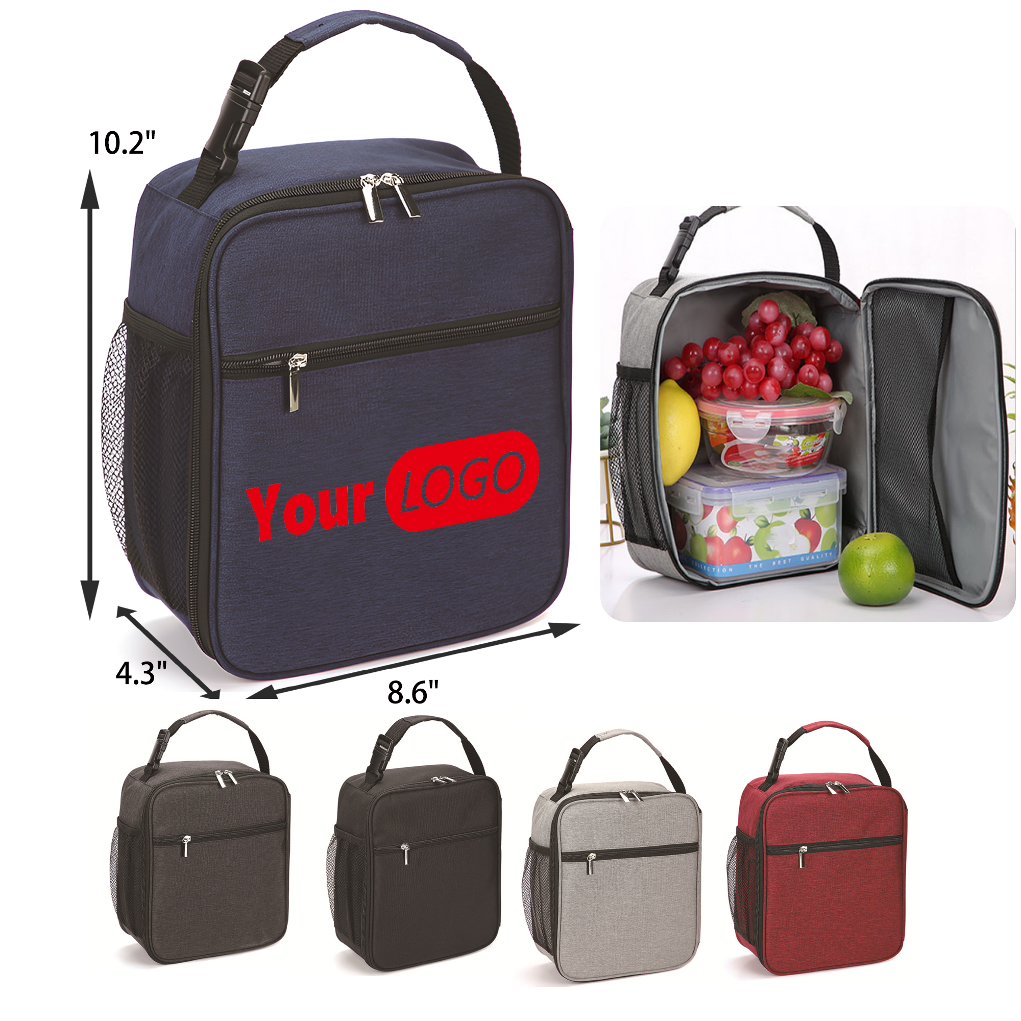 MOQ 50 PCS Durable Portable Insulated Lunch Bag 9