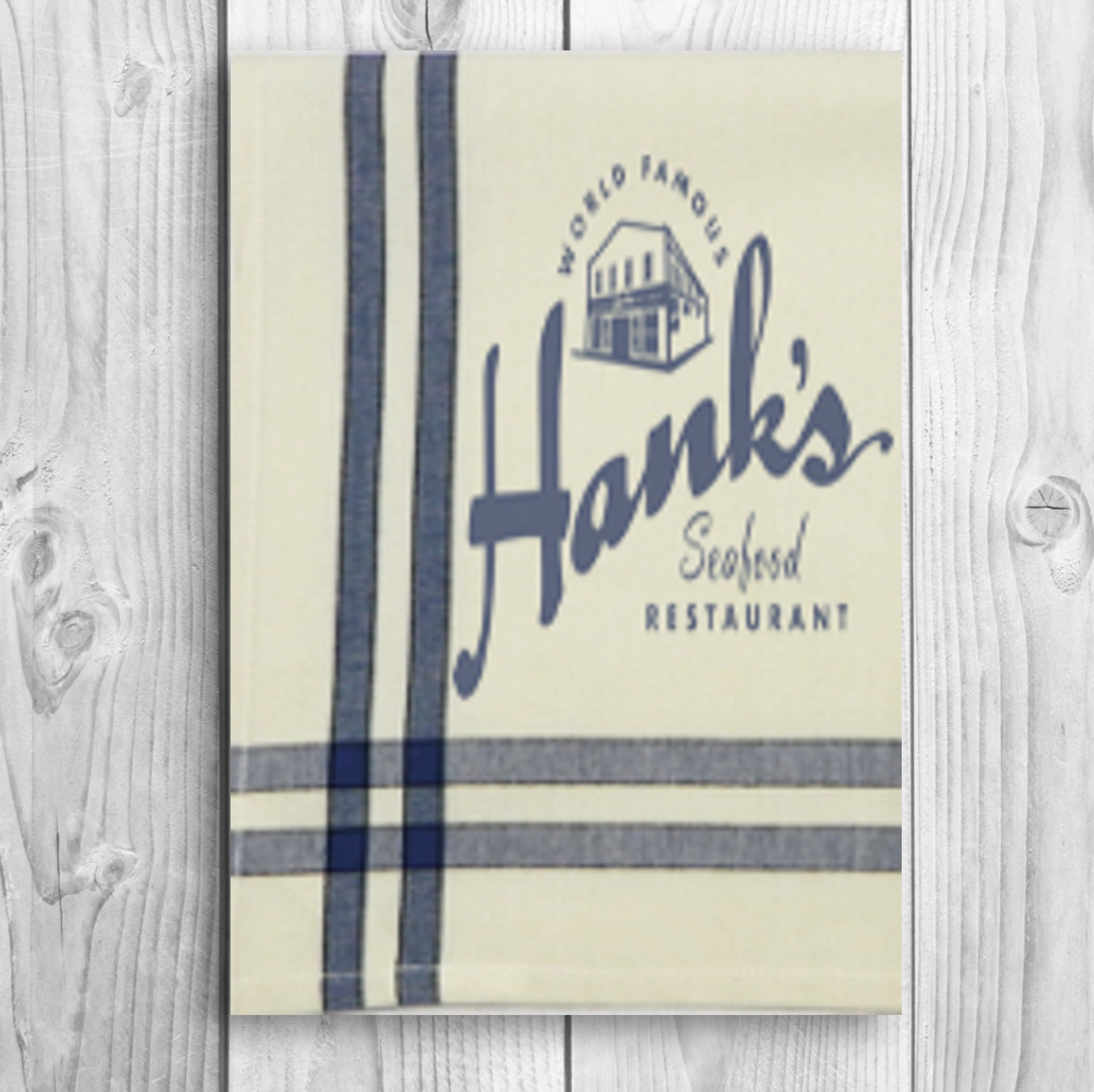 Blue/Black Double Stripe Kitchen Towel - 20"x28" 4