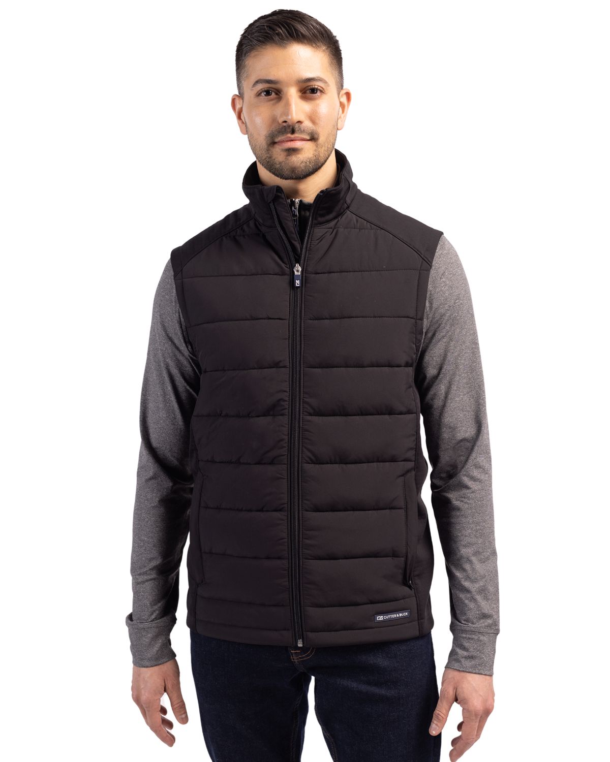 Evoke Hybrid Softshell Recycled Mens Full Zip Vest