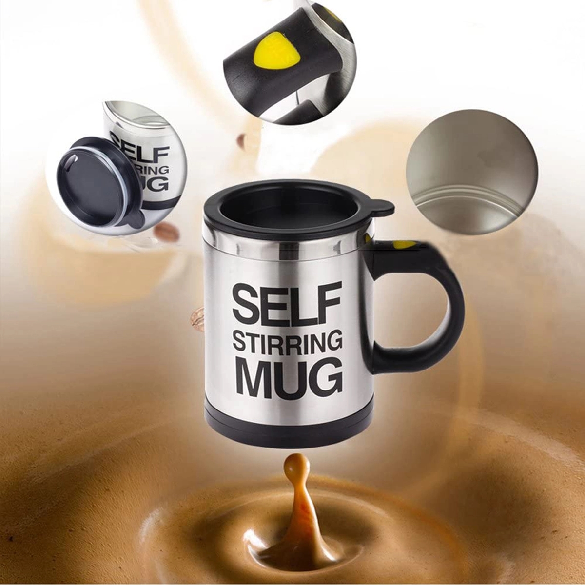 Stainless Steel Self Stirring Coffee Mug 5