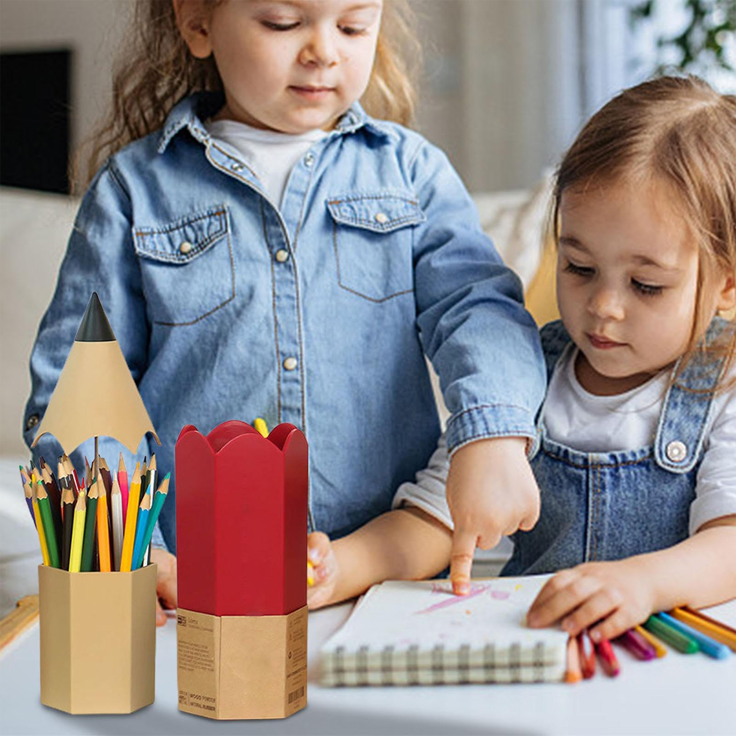 Pencil Shape Holder With Double Layer Structure 5