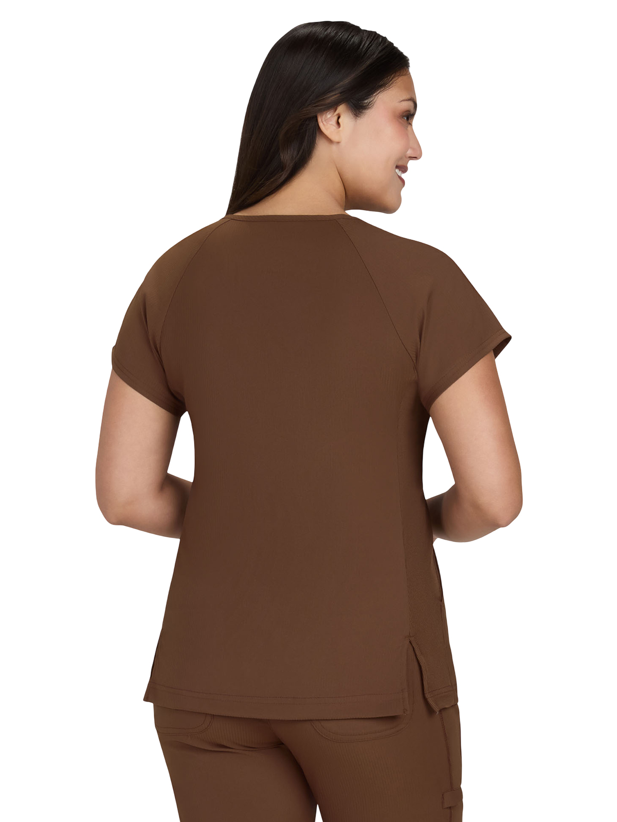 koi - Lite - Women's Two-Pocket Split V-Neck Scrub Top 1