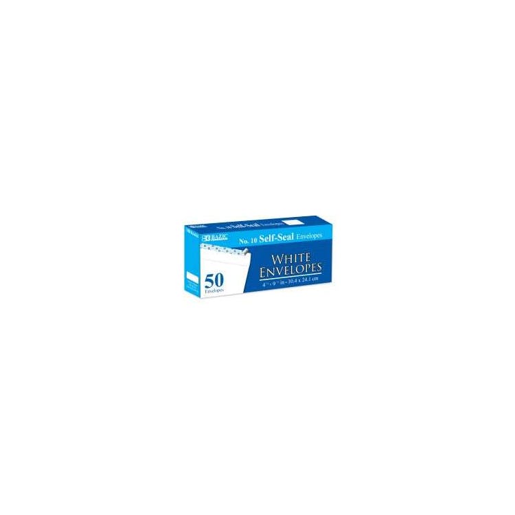 #10 Self-Seal White Envelope - 50 Piece 1
