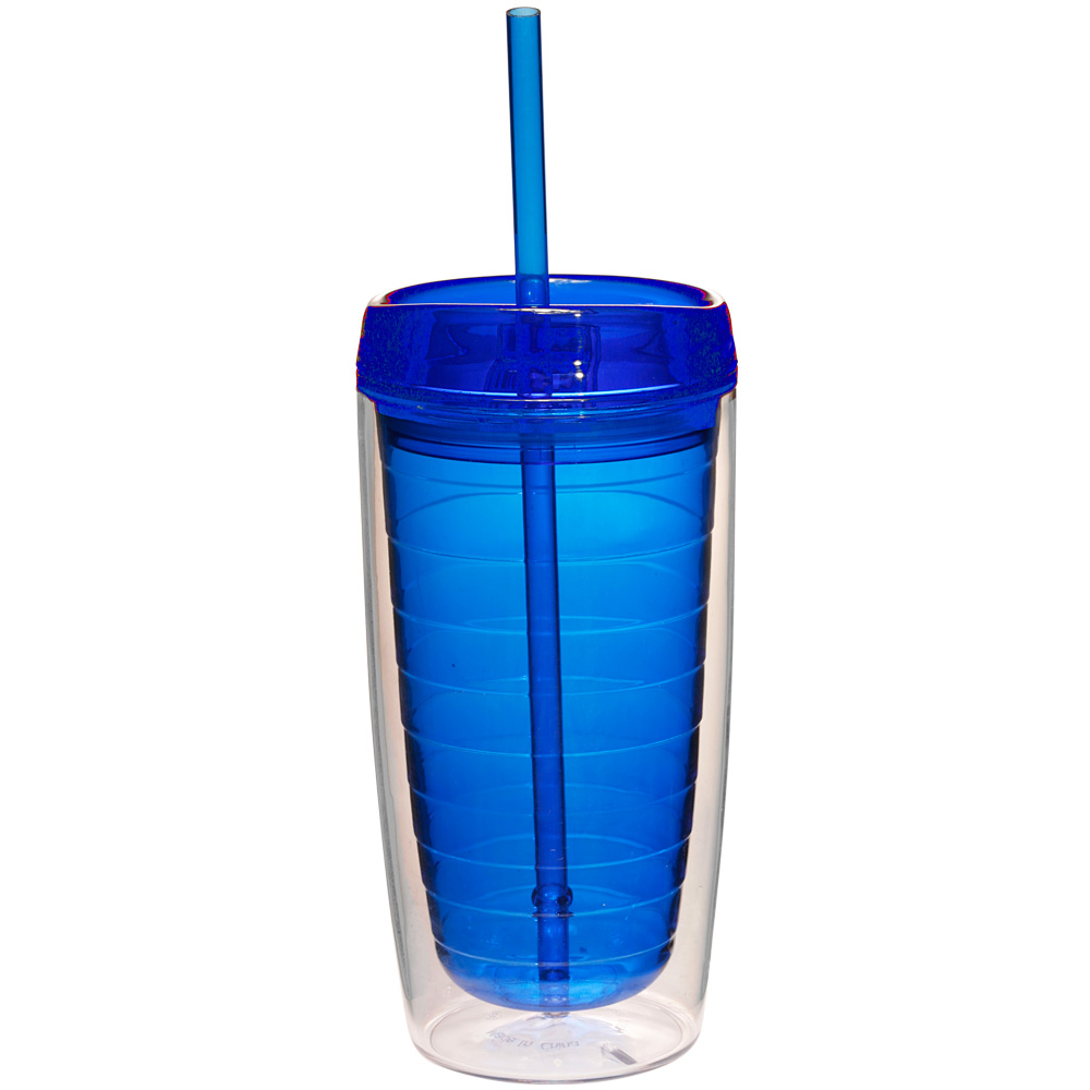 Econo 16 oz Double Wall Tumbler With Lid And Straw 8
