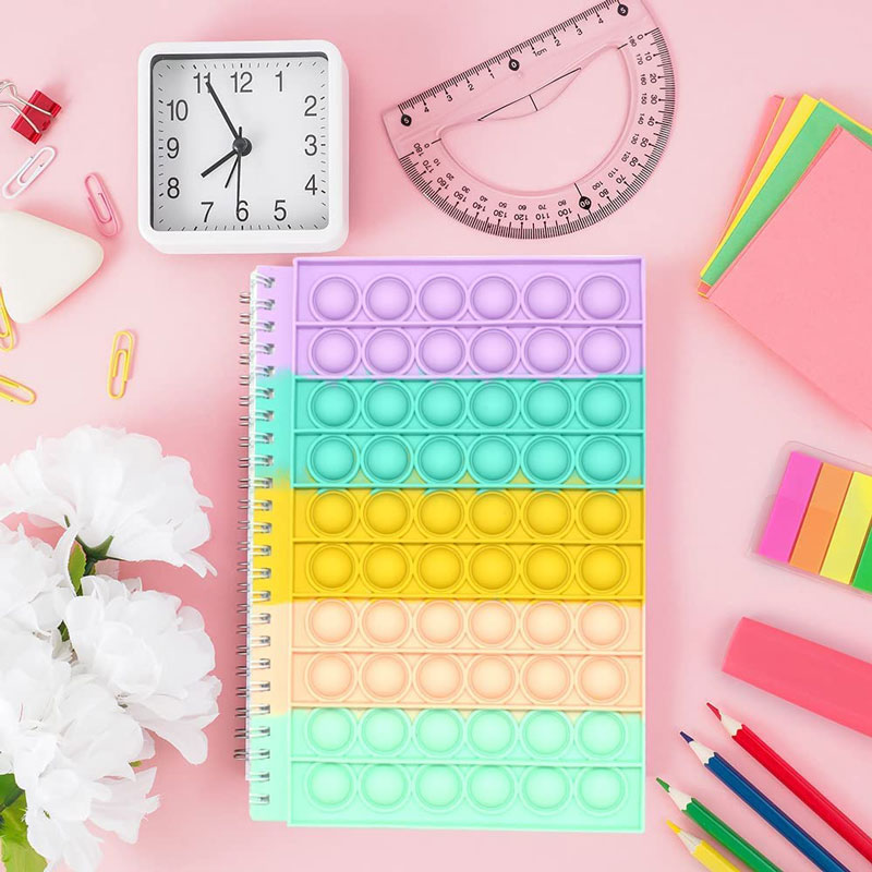Spiral Push Pop Bubble Silicone Notebook 2