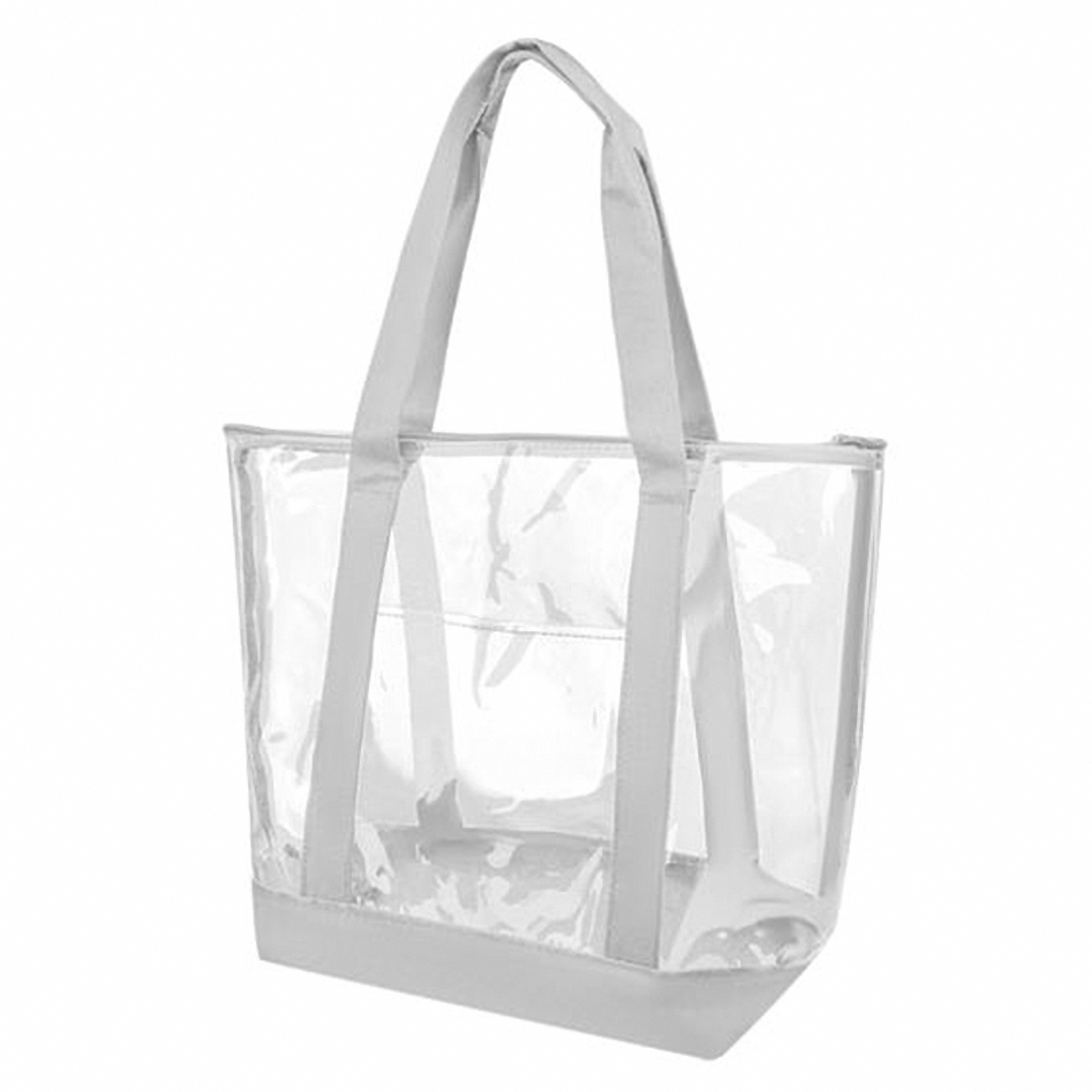 Colored Handle Clear Plastic Tote Bag 4