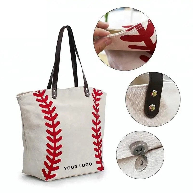 Large Baseball Tote Handle Shoulder Bag 3