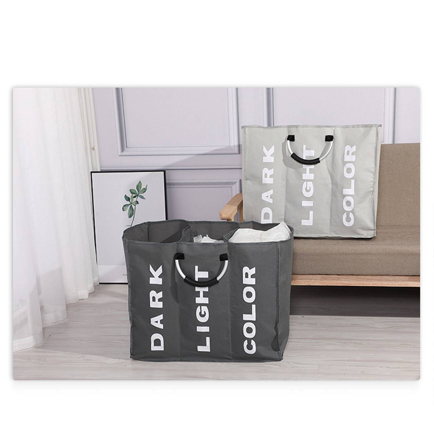 3-Section Foldable Laundry Bag 9