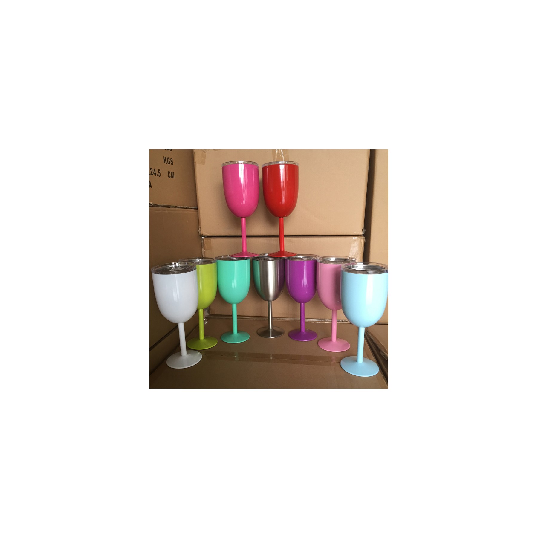 Stainless Steel Wine Cup 10 Oz Double-Walled 3