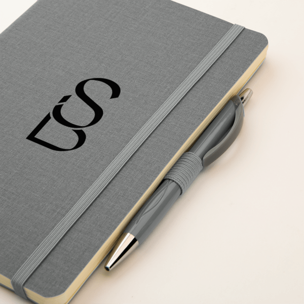 Crosshatch PU Notebook With Pen 34