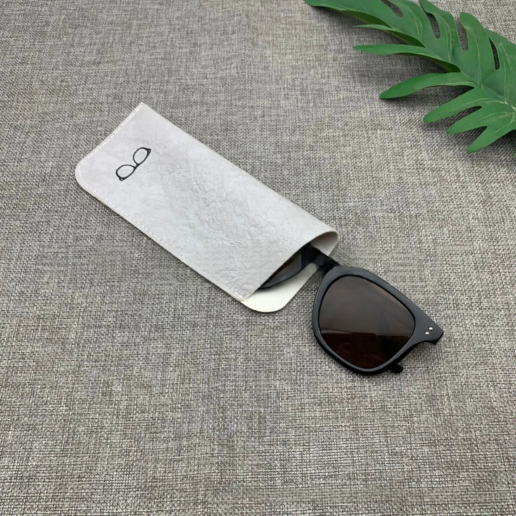 Soft Portable Leather Sunglass Pouch 2