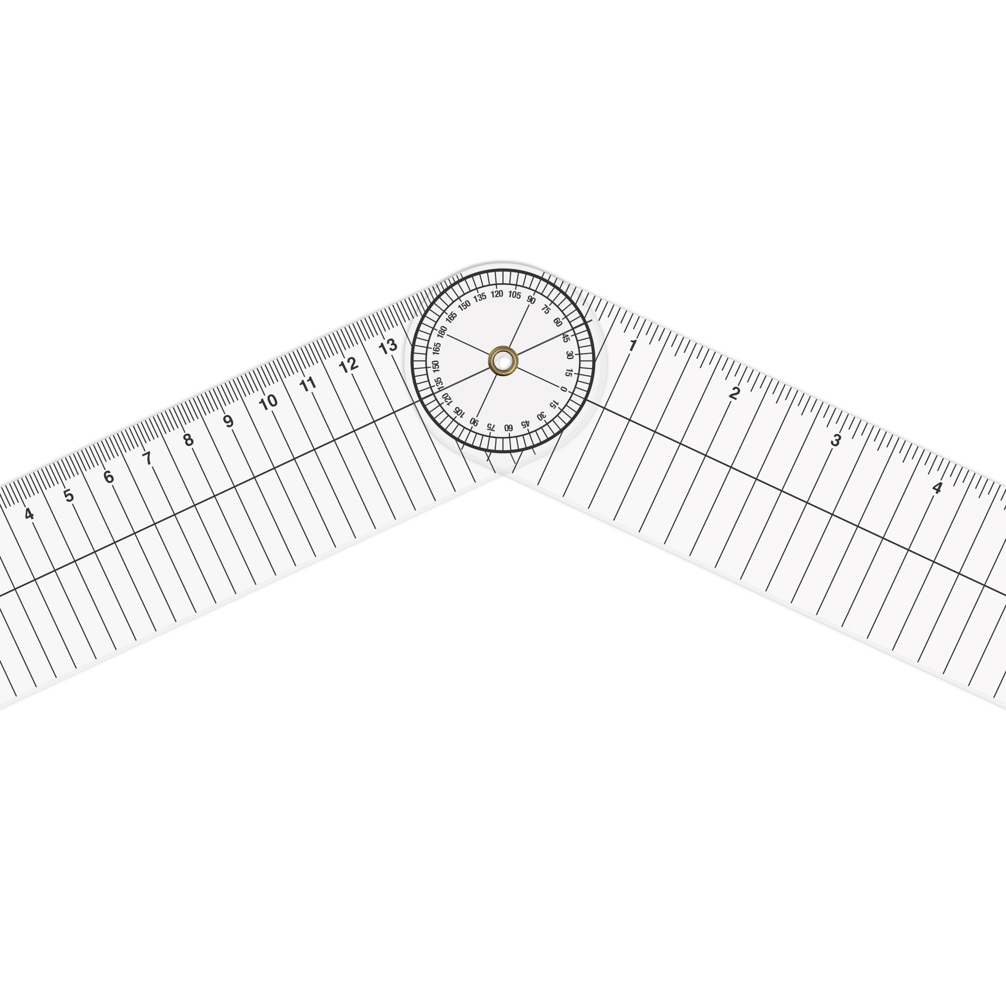 .040 Clear Plastic Stock Shape Goniometer (1.75"x12.25") 1