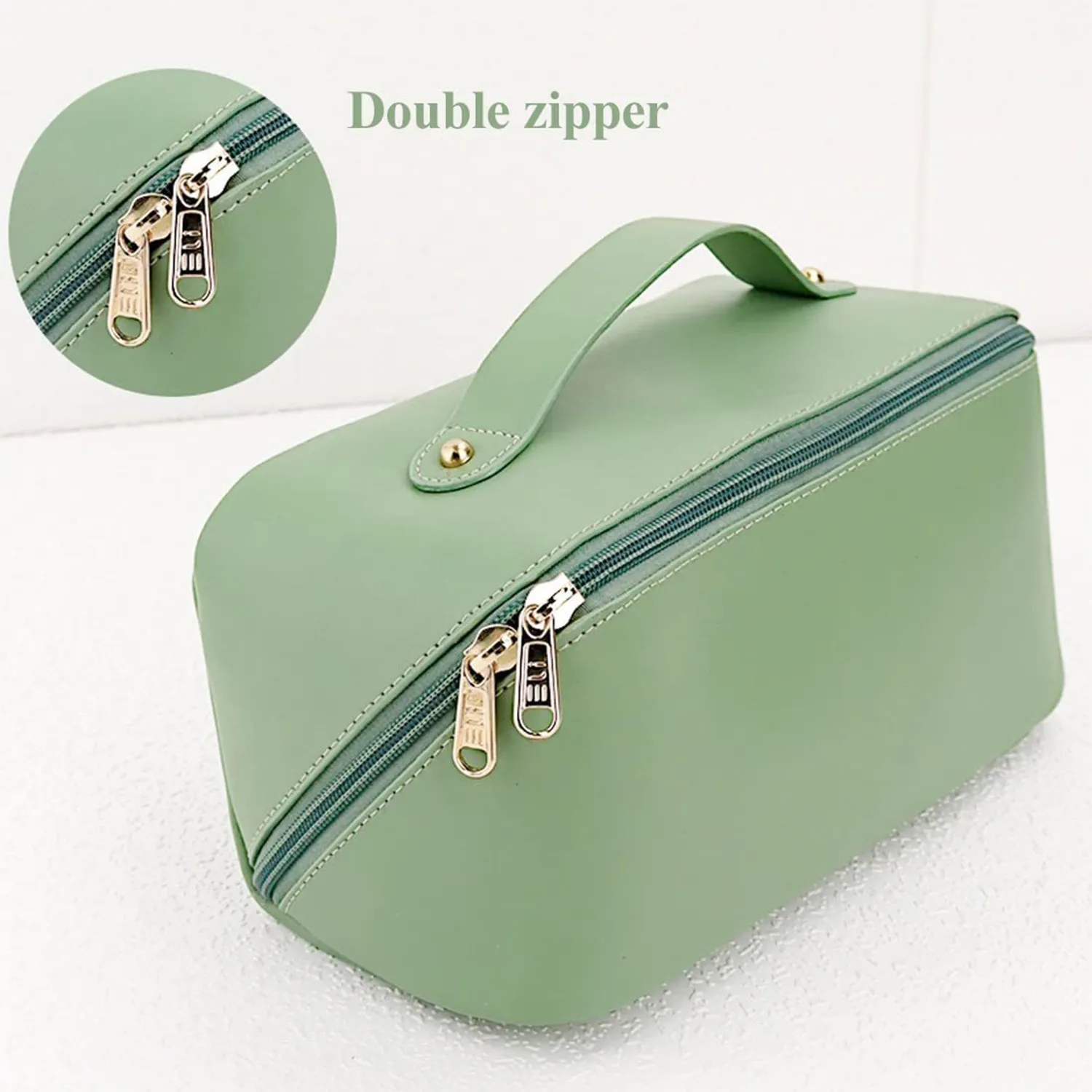 Capacity Travel Leather Makeup Bag 6