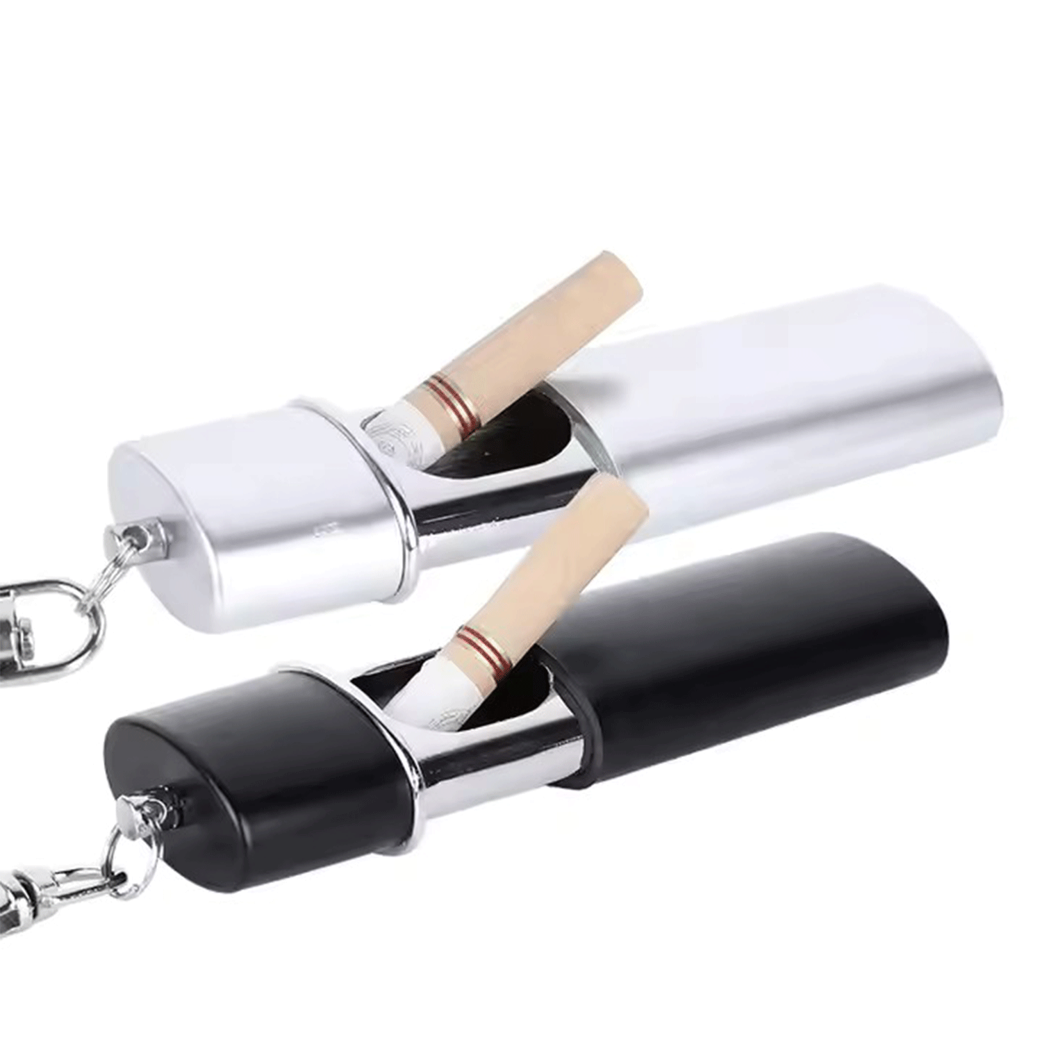 Portable Anti-scald Mini Travel Metal Ashtray w/ Keychain 19