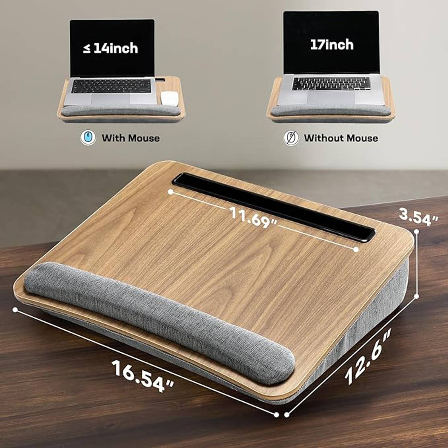 Portable Lap Laptop Desk Wrist Rest w/ Handle 2