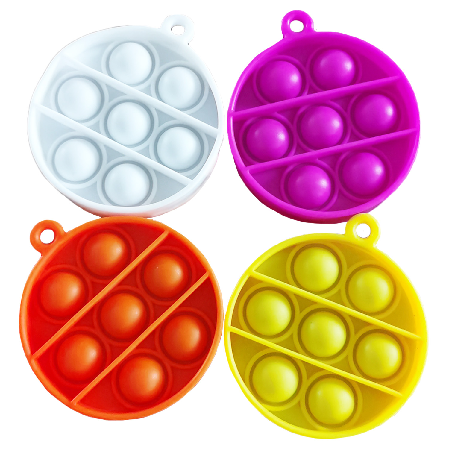 Fidget Popper Round Shaped Keychain 6